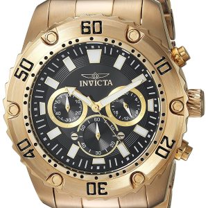 Invicta Herrklocka 24834 Pro Diver Svart/Gulguldtonat stål Ø48 mm