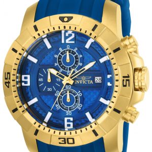 Invicta Herrklocka 24966 Pro Diver Blå/Gulguldtonat stål Ø50 mm