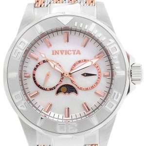 Invicta Herrklocka 24991 Pro Diver Vit/Roséguldstonat stål Ø44 mm