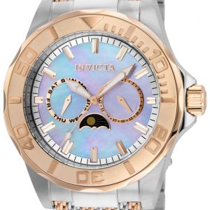 Invicta Herrklocka 24996 Pro Diver Vit/Roséguldstonat stål Ø44 mm