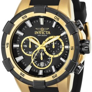 Invicta Herrklocka 25135 Aviator Svart/Gulguldtonat stål Ø51.5 mm