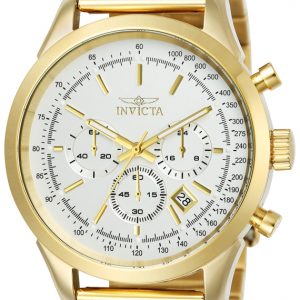 Invicta Herrklocka 25225 Speedway Vit/Gulguldtonat stål Ø45 mm