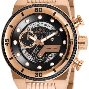 Invicta Herrklocka 25283 S1 Svart/Roséguldstonat stål Ø51 mm