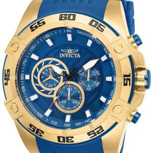 Invicta Herrklocka 25508 Speedway Blå/Gulguldtonat stål Ø52 mm