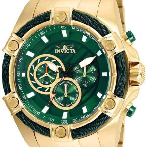 Invicta Herrklocka 25517 Bolt Grön/Gulguldtonat stål Ø52 mm