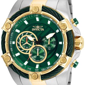 Invicta Herrklocka 25519 Bolt Grön/Gulguldtonat stål Ø52 mm