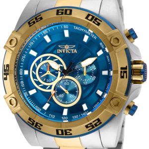 Invicta Herrklocka 25538 Speedway Blå/Gulguldtonat stål Ø52 mm