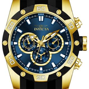 Invicta Herrklocka 25836 Speedway Blå/Gulguldtonat stål Ø48 mm