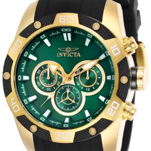 Invicta Herrklocka 25837 Speedway Grön/Gulguldtonat stål Ø48 mm