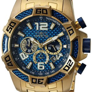 Invicta Herrklocka 25852 Pro Diver Blå/Gulguldtonat stål Ø50 mm