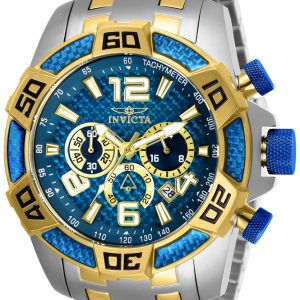 Invicta Herrklocka 25855 Pro Diver Blå/Gulguldtonat stål Ø50 mm