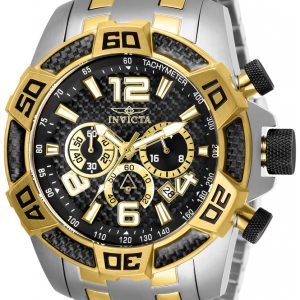 Invicta Herrklocka 25856 Pro Diver Svart/Gulguldtonat stål Ø50 mm