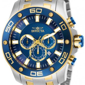 Invicta Herrklocka 26082 Pro Diver Blå/Gulguldtonat stål Ø50 mm