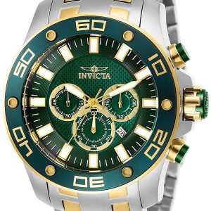 Invicta Herrklocka 26083 Pro Diver Grön/Gulguldtonat stål Ø50 mm