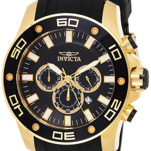 Invicta Herrklocka 26086 Pro Diver Svart/Gulguldtonat stål Ø50 mm