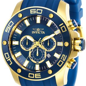 Invicta Herrklocka 26087 Pro Diver Blå/Gulguldtonat stål Ø50 mm