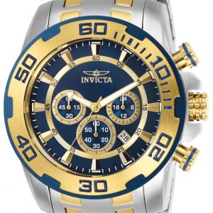 Invicta Herrklocka 26296 Pro Diver Blå/Gulguldtonat stål Ø50 mm