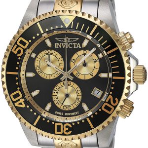 Invicta Herrklocka 26850 Pro Diver Svart/Gulguldtonat stål Ø47 mm