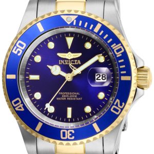 Invicta Herrklocka 26972 Pro Diver Blå/Gulguldtonat stål Ø40 mm