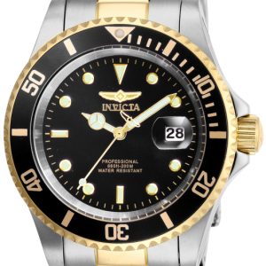 Invicta Herrklocka 26973 Pro Diver Svart/Gulguldtonat stål Ø40 mm