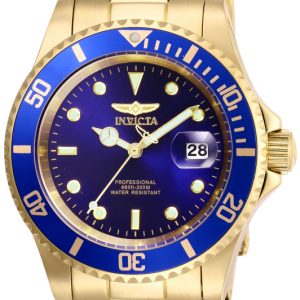 Invicta Herrklocka 26974 Pro Diver Blå/Gulguldtonat stål Ø40 mm