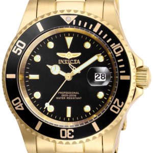 Invicta Herrklocka 26975 Pro Diver Svart/Gulguldtonat stål Ø40 mm