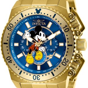 Invicta Herrklocka 27288 Disney Blå/Gulguldtonat stål Ø48 mm