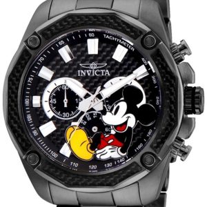 Invicta Herrklocka 27360 Disney Svart/Stål Ø48 mm