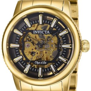 Invicta Herrklocka 27587 Skelettskuren/Gulguldtonat stål Ø42 mm