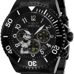 Invicta Herrklocka 27754 Disney Svart/Stål Ø47 mm