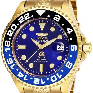 Invicta Herrklocka 27971 Pro Diver Blå/Gulguldtonat stål Ø47 mm