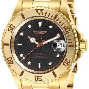 Invicta Herrklocka 28664 Pro Diver Svart/Gulguldtonat stål Ø40 mm