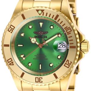 Invicta Herrklocka 28665 Pro Diver Grön/Gulguldtonat stål Ø40 mm