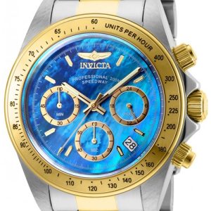 Invicta Herrklocka 28668 Speedway Blå/Gulguldtonat stål Ø39.5 mm