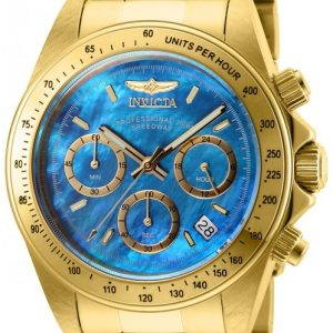 Invicta Herrklocka 28671 Speedway Blå/Gulguldtonat stål Ø39.5 mm