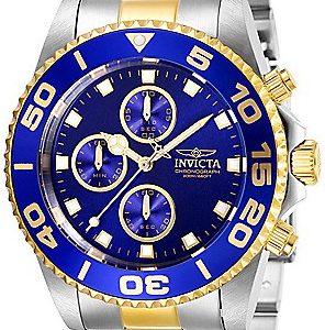 Invicta Herrklocka 28692 Pro Diver Blå/Gulguldtonat stål Ø43 mm