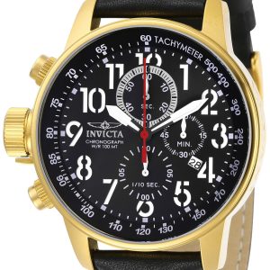 Invicta Herrklocka 28741 I-Force Svart/Läder Ø46 mm