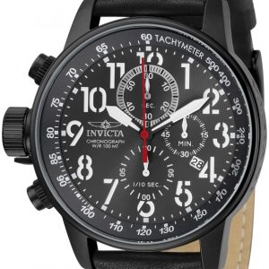 Invicta Herrklocka 28742 Svart/Läder Ø46 mm