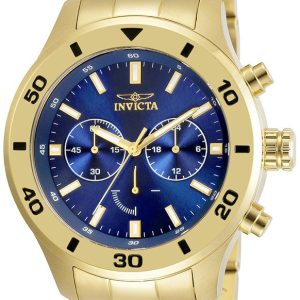 Invicta Herrklocka 28892 Specialty Blå/Gulguldtonat stål Ø48 mm