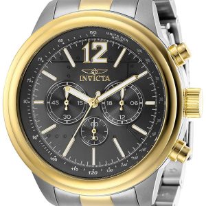 Invicta Herrklocka 28901 Aviator Grå/Gulguldtonat stål Ø49 mm