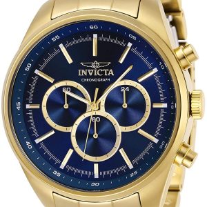 Invicta Herrklocka 29169 Specialty Blå/Gulguldtonat stål Ø48 mm