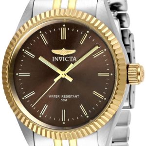 Invicta Herrklocka 29381 Specialty Brun/Gulguldtonat stål Ø43 mm