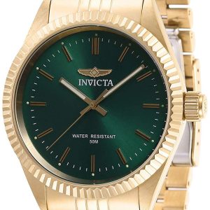 Invicta Herrklocka 29385 Specialty Grön/Gulguldtonat stål Ø43 mm