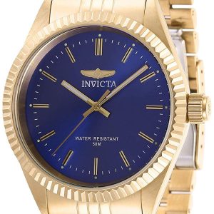 Invicta Herrklocka 29386 Specialty Blå/Gulguldtonat stål Ø43 mm