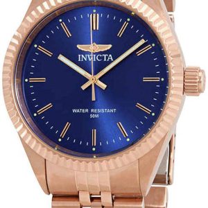 Invicta Herrklocka 29392 Specialty Blå/Roséguldstonat stål Ø43 mm