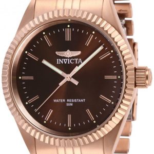 Invicta Herrklocka 29393 Specialty Brun/Roséguldstonat stål Ø43 mm