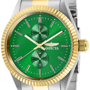 Invicta Herrklocka 29423 Specialty Grön/Gulguldtonat stål Ø43 mm