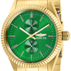 Invicta Herrklocka 29429 Specialty Grön/Gulguldtonat stål Ø43 mm