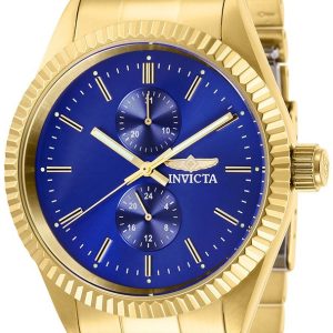 Invicta Herrklocka 29430 Specialty Blå/Gulguldtonat stål Ø43 mm