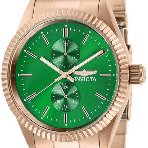 Invicta Herrklocka 29434 Specialty Grön/Roséguldstonat stål Ø43 mm